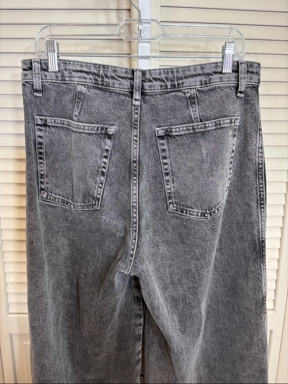 rag & bone Melina Patch Pockets Wide Leg Washed Gray Jeans Size 28 - Picture 10 of 16